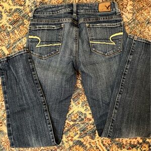 American Eagle blue jeans size 00 skinny stretch